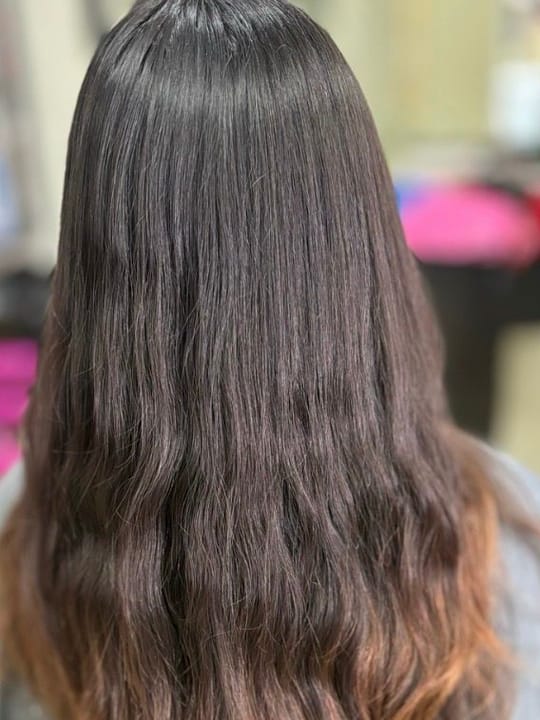 Cabello antes del servicio en D'Vicente Beauty Salon
